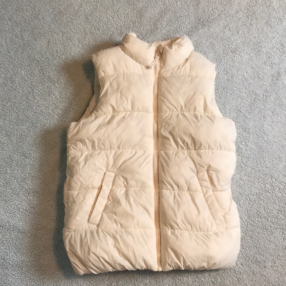 Old Navy kids white puffer vest